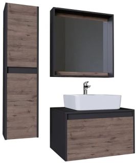 Шкаф-зеркало с подсветкой Onika Глория 206007 левый 60см белый